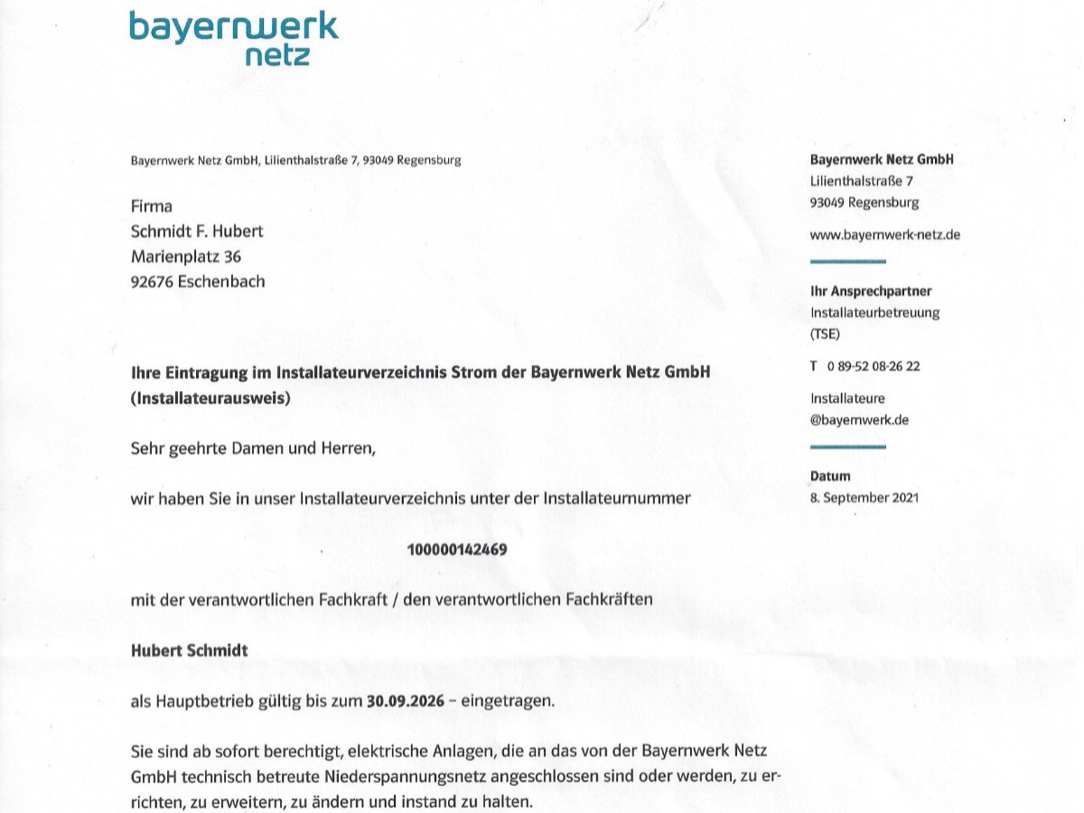 Für PV und E-Installation sowie Wallboxen